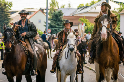 Die Gewinner der Sternreiterparade auf den Karl-May-Festtagen 2018.